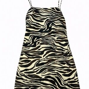 Zebra Print Strappy Dress